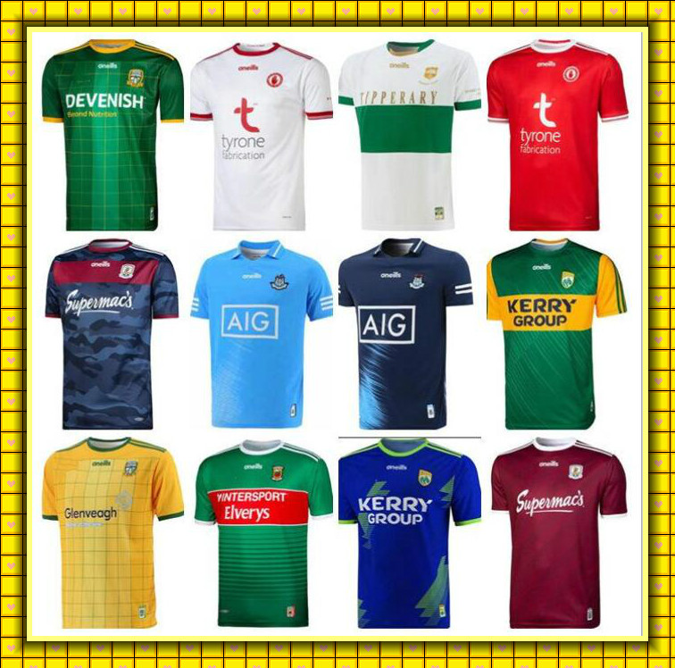 

GAA Dublin Ath Cliath GAILLIMH TIPPERARY CIOBRAIO ARANN Rugby Jerseys Ireland League SHIRTS 20, Black;gray