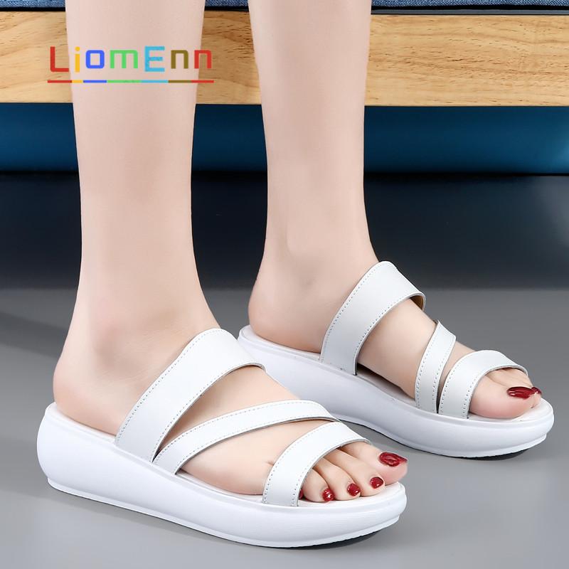 

Slippers Summer Women Shoes 2021 Fashion Platform Ladies White Black Beach Sandals Woman Light Soft Chaussure Femme