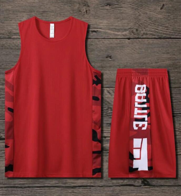 

DIY Pirnted Basketball Jerseys Set Uniforms kits Men Women Unisex Shirts Shorts Suit Sports Clothes Custom Made Sportswear Light Red