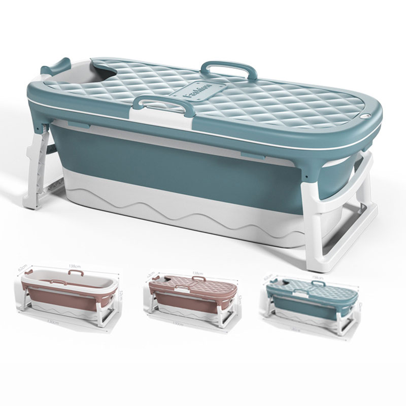 

Freestanding Bathtub Large Capacity Family Kids Plastic Foldable Silicone Bath Tub Portable Bathtub For Adults With Hole And Cov Bathing Bucket
