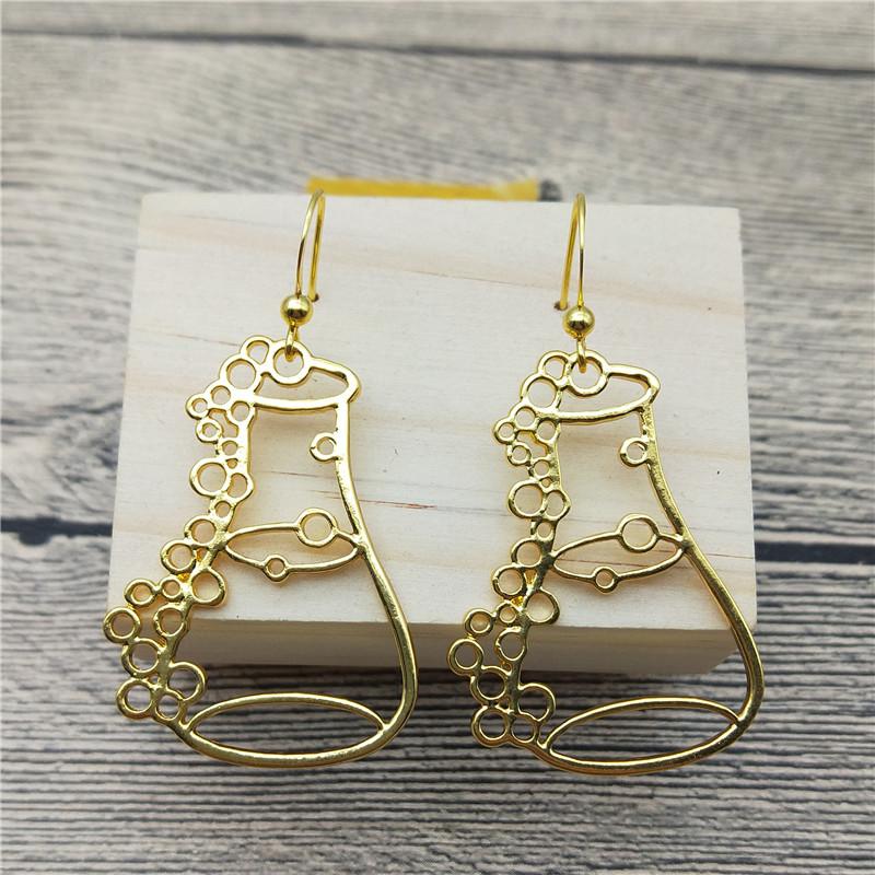 

Erlenmeyer Flask Drop Earrings Potion Bottle Chemistry Laboratory Graduation Gift Conical Dangle Women & Chandelier