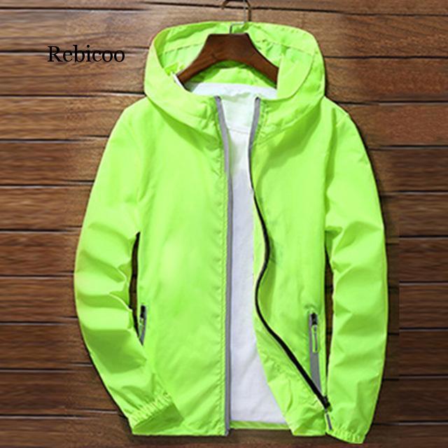 

Men's Jackets Sport Outdoor Cycling Thin Coat Man Casual Loose Windbreakers Jacket Male's Waterproof Candy-Colored Outwear, Blue