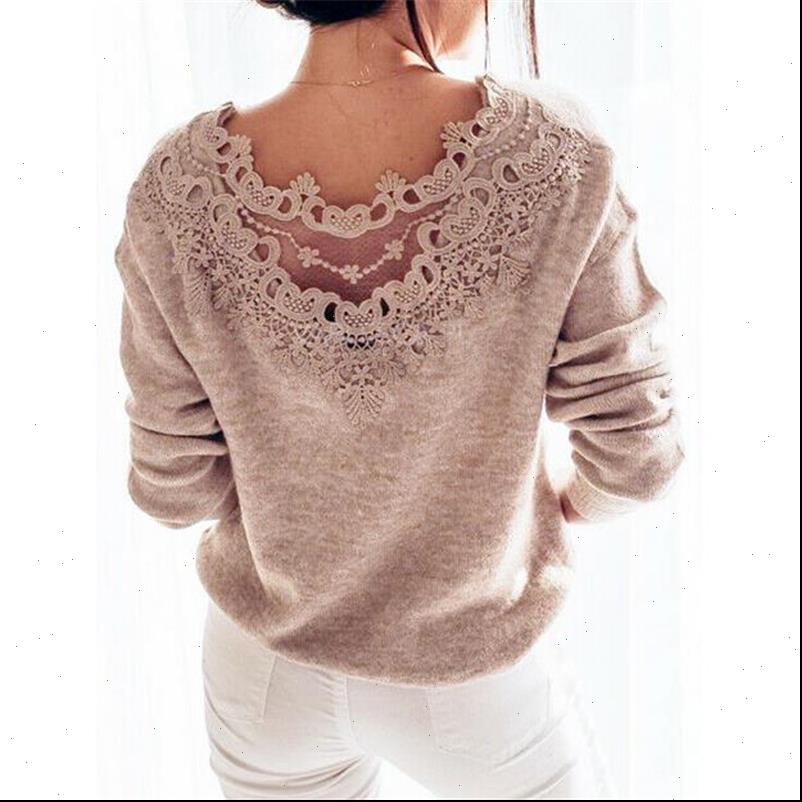 

women sweater autumn clothes elegant lace stitching backless pullover woman long sleeve jumper knitted bodycon, White;black