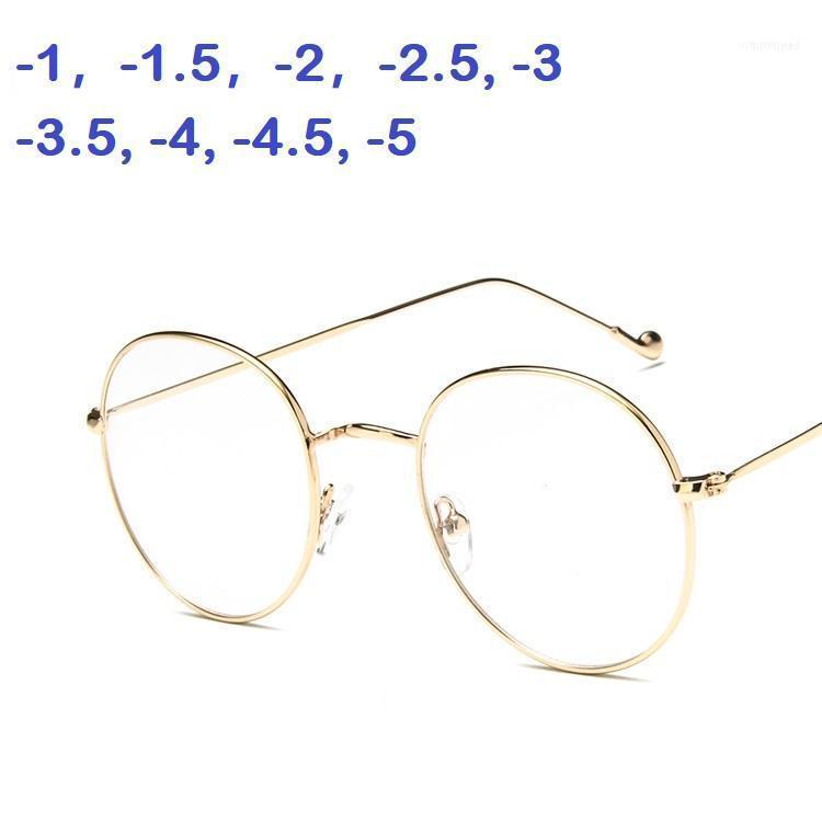 

Sunglasses -1 -1.5 -2 -2.5 -3 -3.5 -4 -4.5 -5.0 -5.5 -6.0 Classic Myopia Glasses Women Men Optical Metal Eyewear Frame1