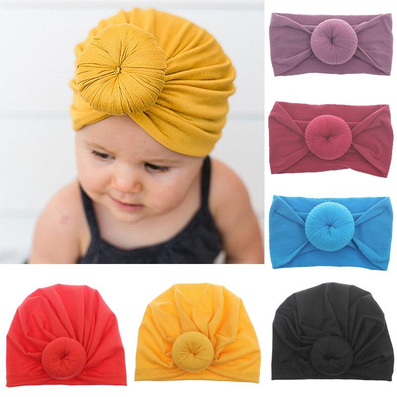 

Hair Accessories Colorful Baby Headband Born Infant Kids Girls Nylon Bow Hairbands Soft Warm Hoops Candy Color Bowknot