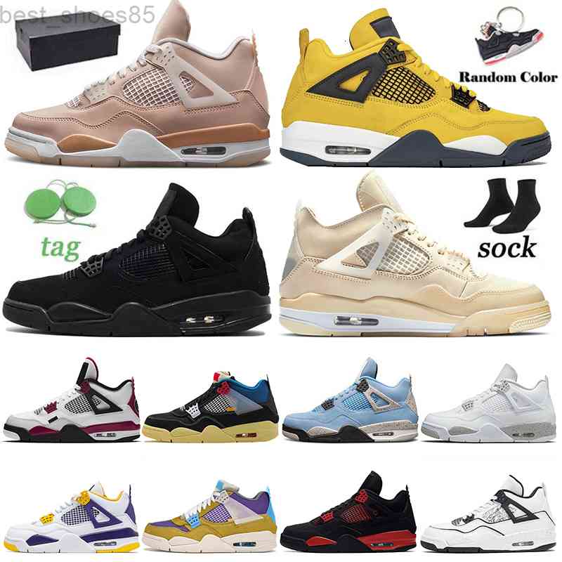 

2021 With Box Jumpman 4 Sail Womens Mens Basketball Shoes Jorden 4s Shimmer Red Thunder Starfish University Blue Black Cat Sneakers Sports, No.15 new bred 36-47