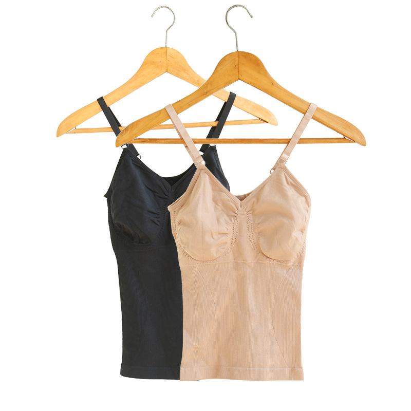 

Neck Shaper Tops Tank Crop Top Women Adjustable Shoulder Strap Bra Shape Slimming Shapewear Black Nude Body Vest Women's Shapers