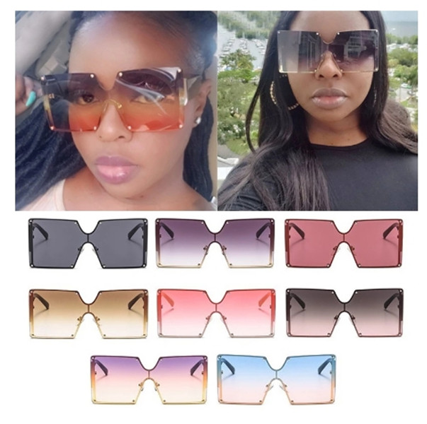 

Wholesale One Piece Oversized Gradient Women Sunglasses Fashion Brand Gradient Flat Big Sun Glasses Female Shield Shades Bulk, White;black