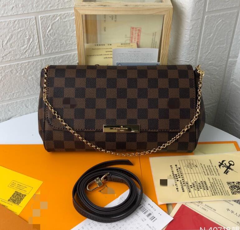 

GGLVLouisVuttonYSLVITTON luxury designer Genuine leather Favorite messenger bag ladies handbag fashion letters one shoulder classic no box, White plaid