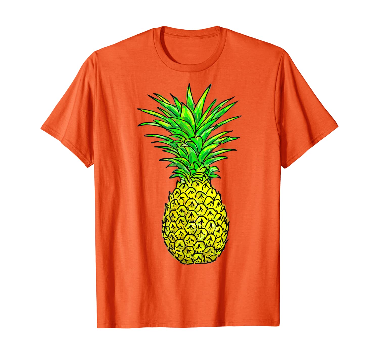 

Colorful Pineapple Summer Beach Vacation Gift T-Shirt, White;black