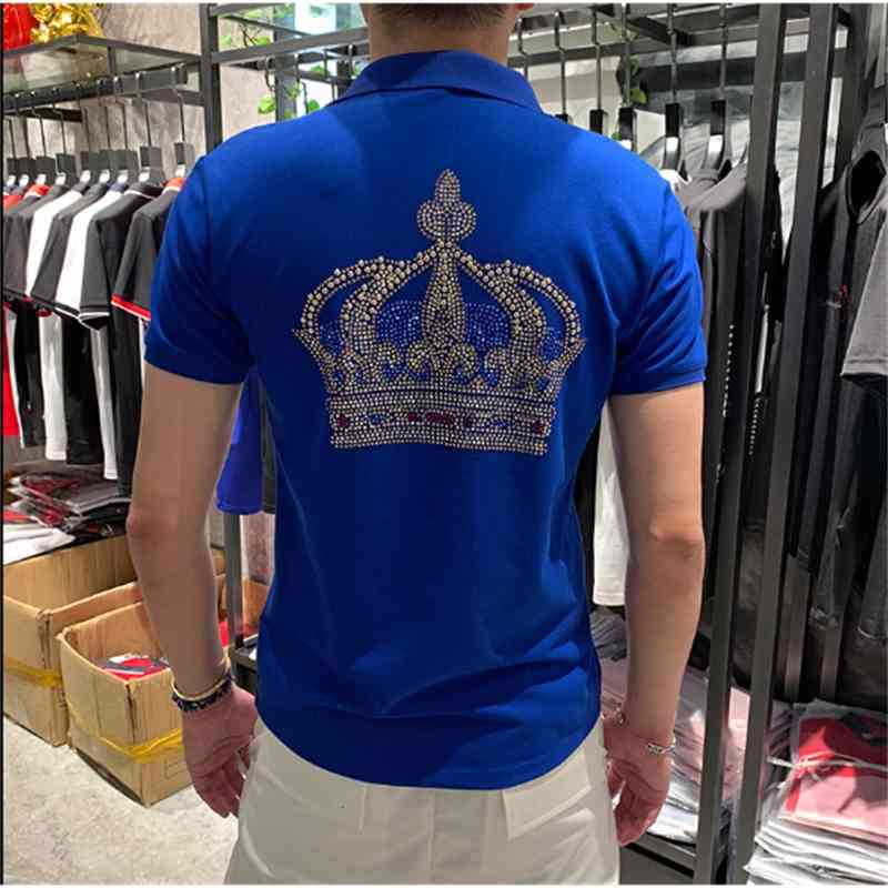 

Men's T-Shirts 2021 men will see deer print polo short-sleeve shirt thin fit for fashion streetwear tops men's shirts casual golf, Black