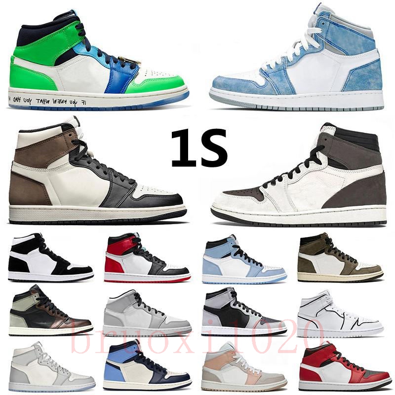 

Top Quality Jumpman 1s Basketball Shoes 1 Black Toe High Dark Mocha Obsidian UNC Fearless Patent University Blue Smoke Grey Hand Crafted Shadow Chicago Sneakers