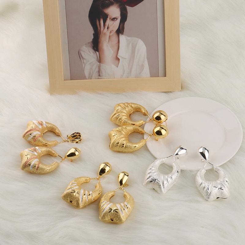 

Earrings & Necklace Cute 2021 Trend Gold Color For Women Silver Plated African Wedding Luxury Jewelry Christmas Gift