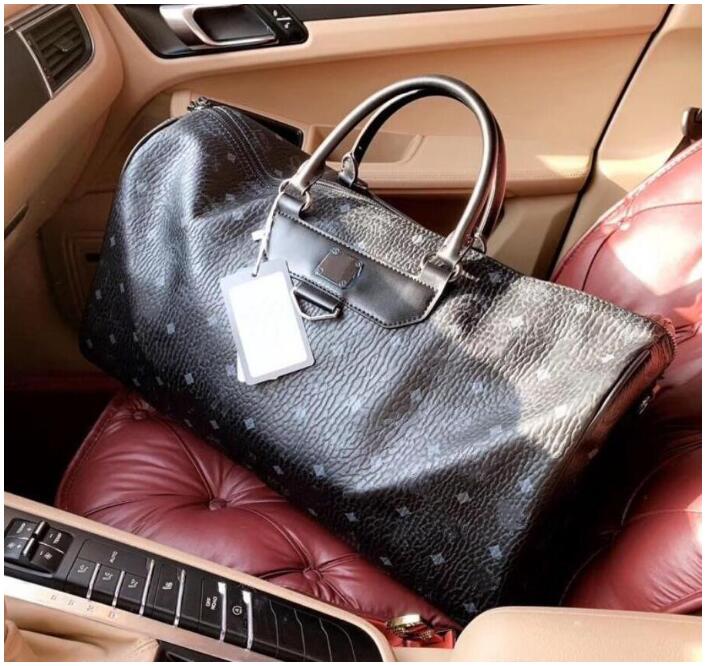 

2021 fashion men women travel bag duffle bag 2022 luggage handbags large capacity sport bag 58cm, Black