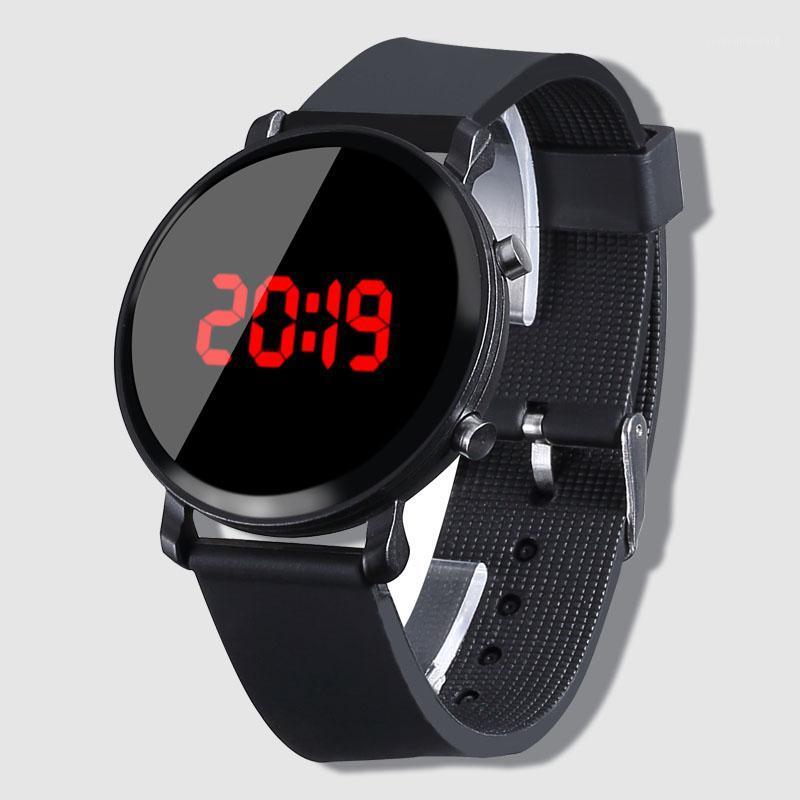 

Wristwatches 2021 Ladies Watch Silicone Wristwatch Digital Led Display Wrist Watches For Women Female Clock Electronic Mens, Black