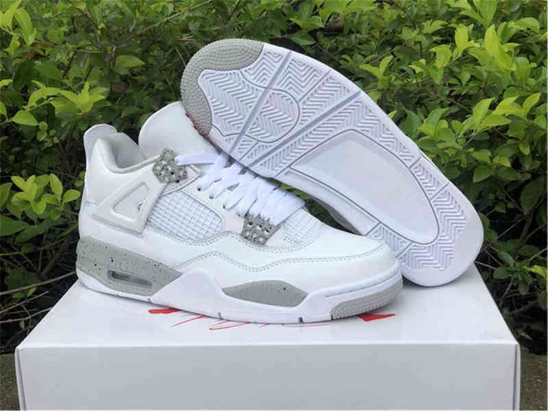 

Release Authentic 4 White Oreo 4s Tech Grey Black Fire Red Shoes Men Outdoor Sports Sneakers Ct8527-100 with Original Us7-13