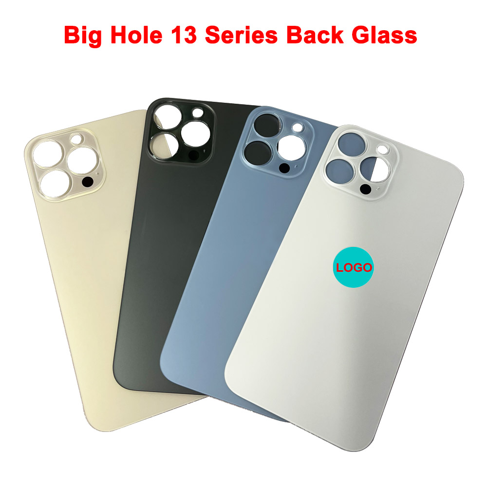 

5Pcs For iPhone 13 13Pro Max 12 12Pro 8G 8P XS XR XSMax Battery Cover Door Housing Big Hole Back Glass Laser Remove Machine
