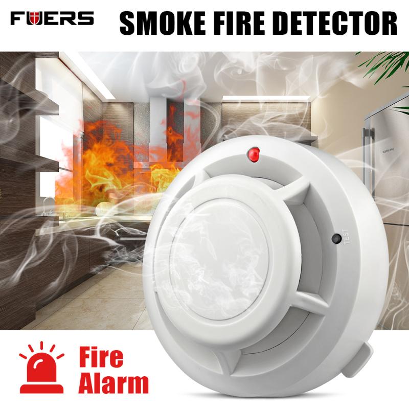 

Smoke Alarm Fire Protection 85db Detector Wireless White Color Sensor Highly Sensitive Home Security System Smart, Black;white