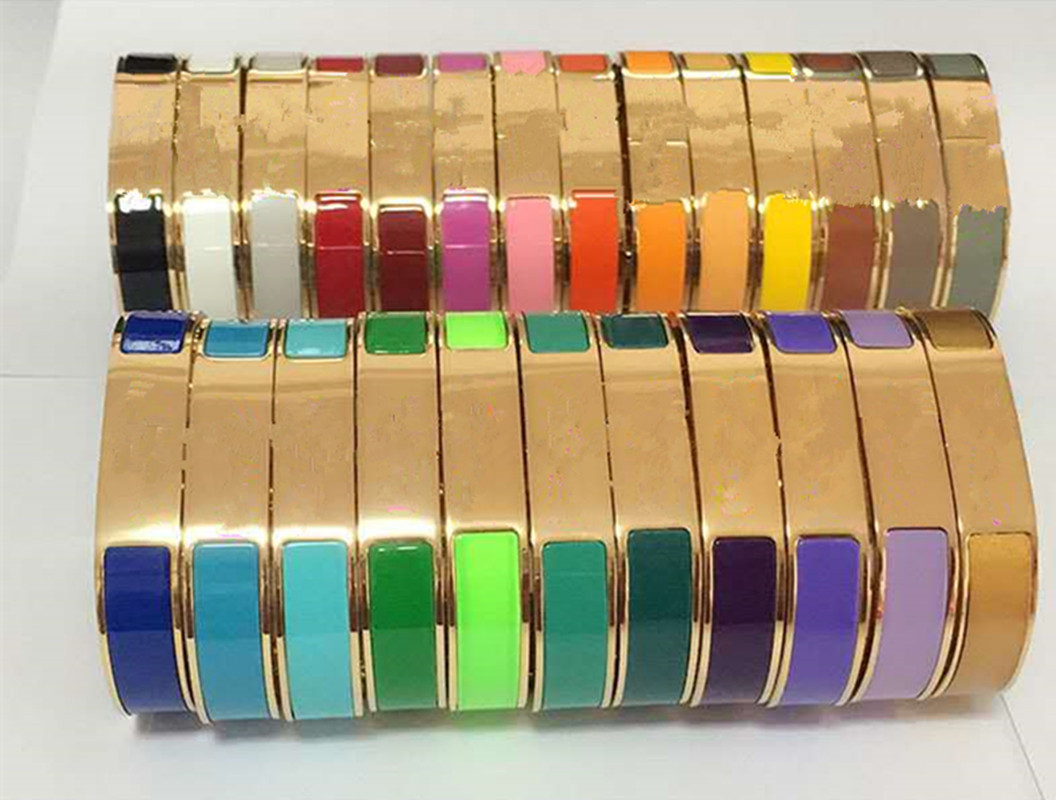 Fashionable 316L titanium steel French blue color h bracelet for women's French Cuff Bracelet Jewelry-image-737752659