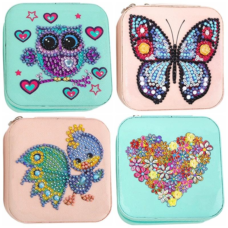 

Jewelry Pouches, Bags DIY 5D Mosaic Rhinestone Storage Box Special Shape Diamond Resin Painting Kit Organize Case Holder Gifts#22