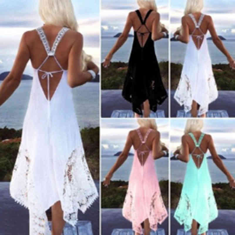 

Dress Summer 2021 Boheiman Maxi Long Sexy Sleeveless Backless Party Vestidos Beach Holiday Casual Sun Plus Size, Black;gray