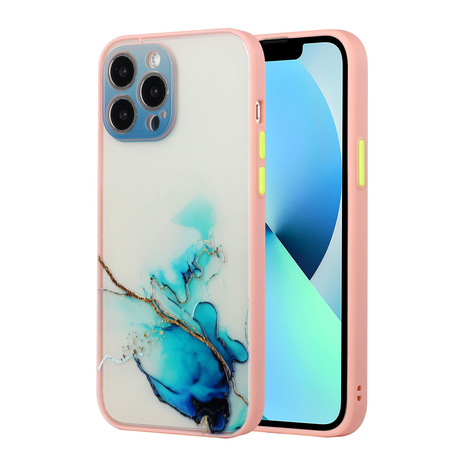 

2022 Newest Design Iphone 13 Marble Pattern Phone Cases Suitable For IP12/IP11 Skin Feel Silicone Anti-drop Cover, White