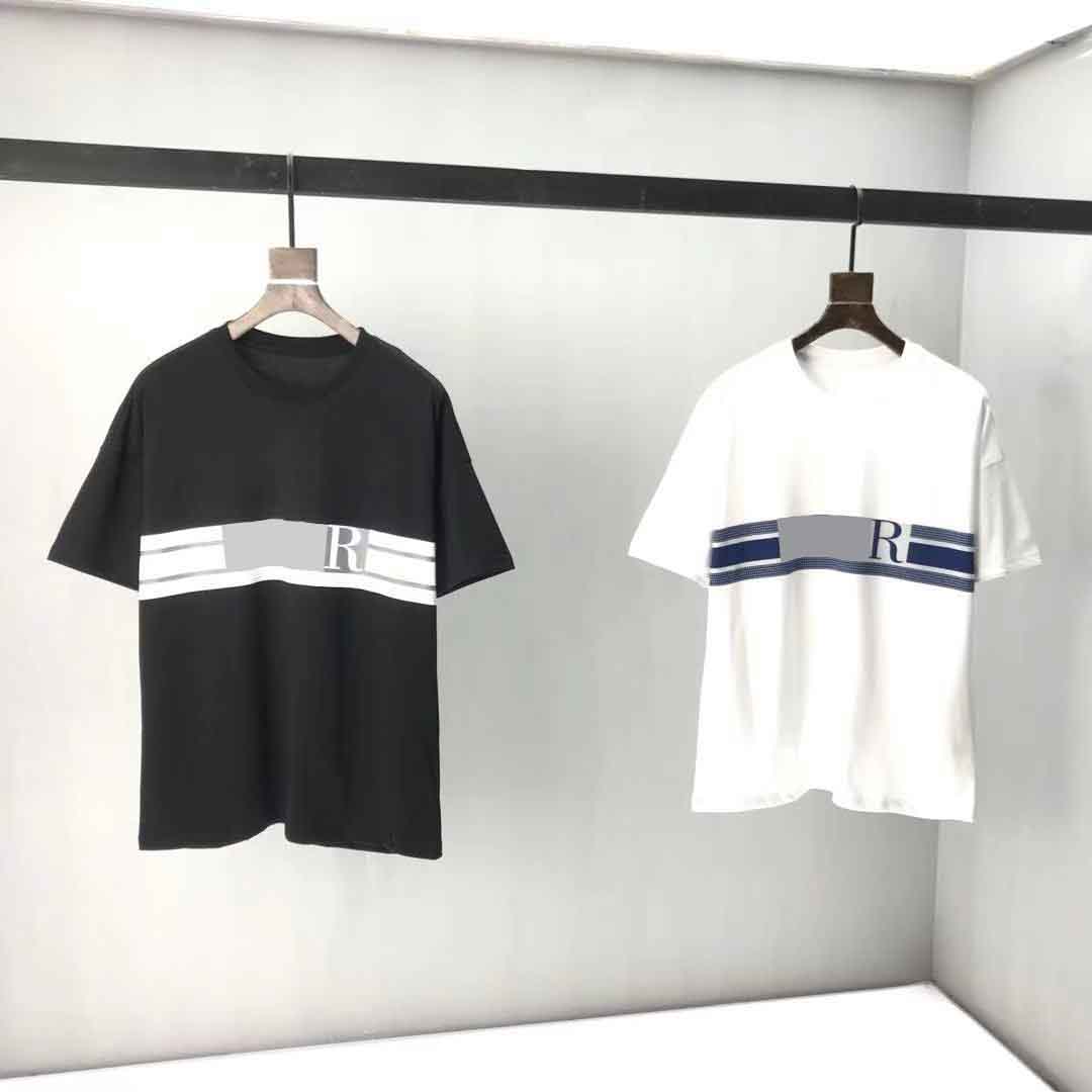 

2021ss spring and summer new high grade cotton printing short sleeve round neck panel T-Shirt Size: m-l-xl-xxl-xxxl Color: black white xx33f