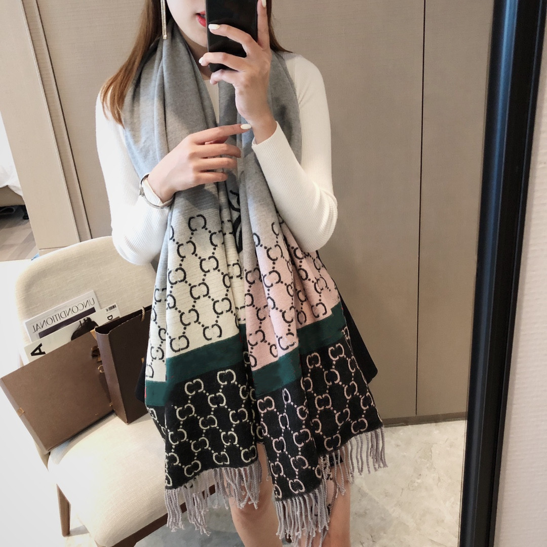 

Autumn Winter Scarf Fashion Luxury Women Scarf Silk Warm High Designer Scarf Style Accessories Simple Retro
