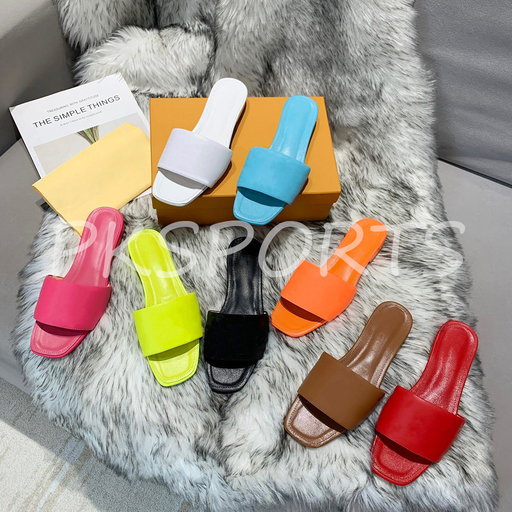 

PKSport Slipper Revival Flat Mules Shoes 2021ss Men Women Slides Sandals Designer Black Pink Orange Blue WATERFRONT Brown White Summer Flip Flops, Color#1