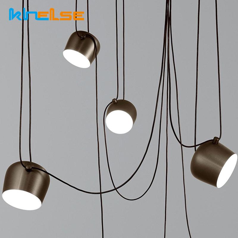 

Nordic Industrial Spider Pendant Lamp Modern Iron Drum Suspension Loft Living Room Kitchen Restaurant Hanging Light Fixture Lamps