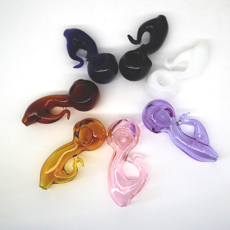 

Music symbol shape colored glass smoking hand pipe