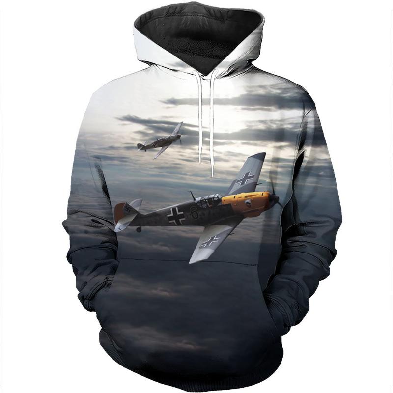 

Men' Hoodies & Sweatshirts BF-109 Aircraft 3D All Over Printing Clothing Fashion Unisex Casual Sweatshirt For Man And Women, Sweater