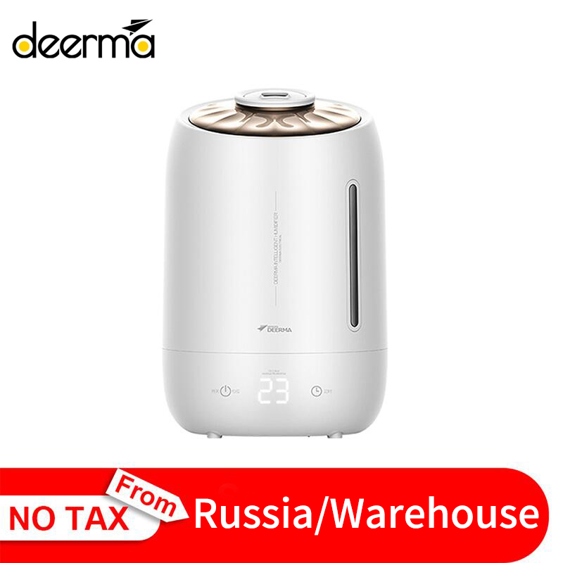 

Original Deerma Air Humidifier Aroma Diffuser Oil Ultrasonic Fog 5l Quiet Aroma Mist Maker Led Touch Screen Home Water Diffuser