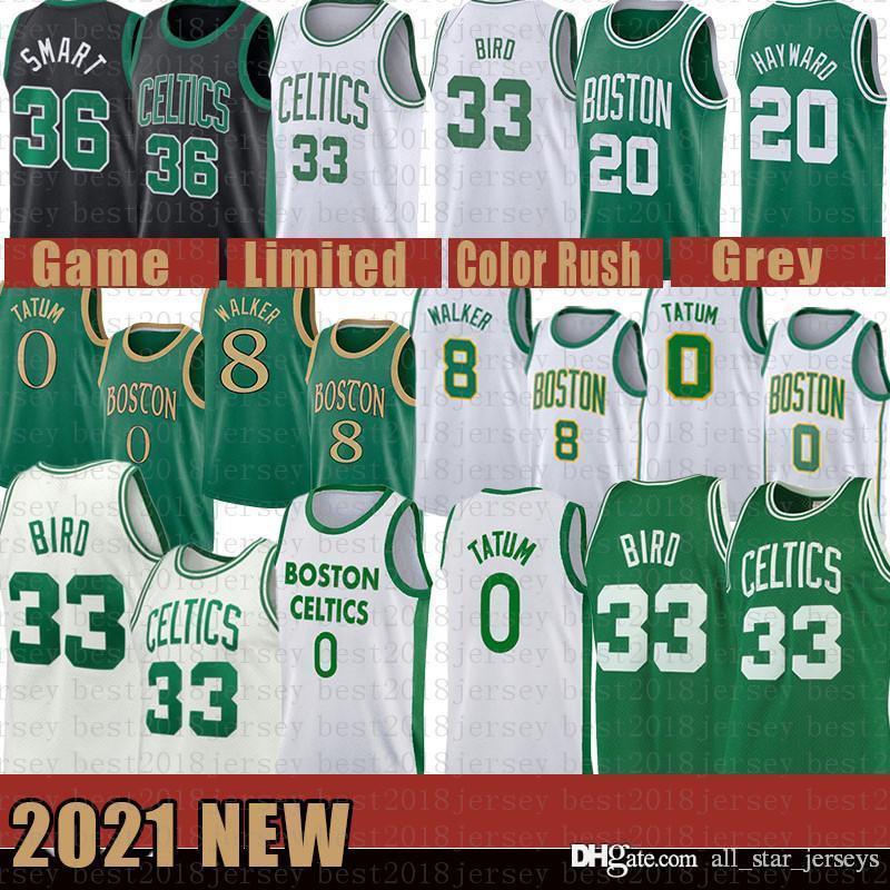 

2021 New Basketball Jersey Boston Celtics 33 Marcus 36 Smart Jayson 0 Tatum Kemba 8 Walker Marcus 36 Smart Gordon 20 Hayward Blue, Black;red