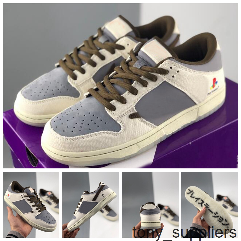 

Travis Scotts SB PlayStation Dunks Low Running Shoes for Women Mens Trainers Dark Mocha Outdoor Sports Sneakers With