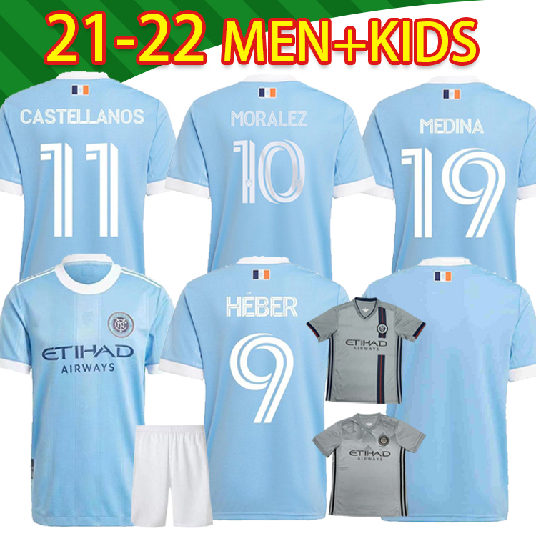 

2021 2022 New York City FC soccer jerseys MORALEZ HEBER LAMPARD PIRLO 20 21 Football men and kids Shirts, Red