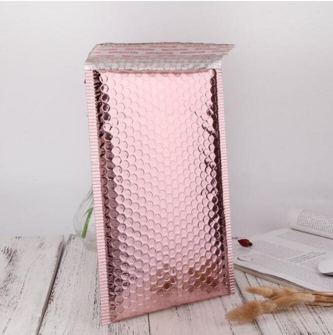 

2021sd Express Bubble Envelop Bag Logistics packaging Rose Gold Foil Bubble Mailer Gift Packaging Wedding Favor Film Package Bags ggl