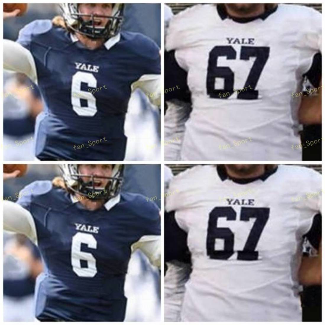 

NCAA College Jerseys Yale 14 Reed Klubnik 16 Griffin O'Connor 24 Spencer Alston 33 Zane Dudek 14 Clint Frank 19 Larry Kelley Custom Football Stitched, As