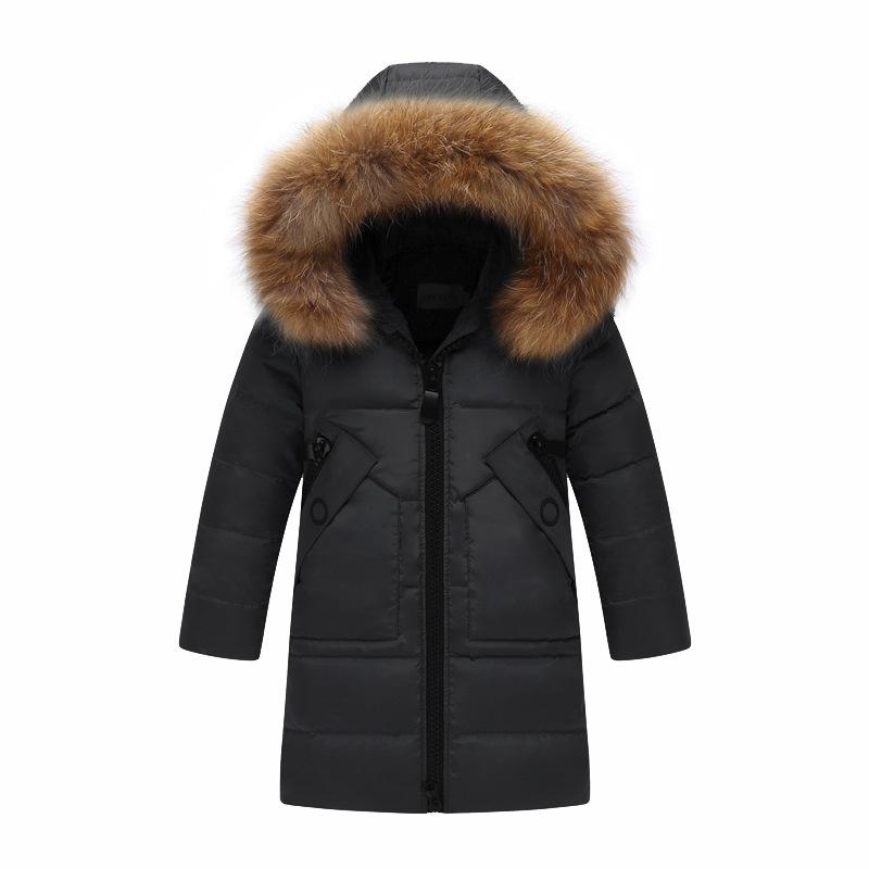 

Down Coat Children Winter Jacket Fur Collar Kids Duck Parkas Warm For Teens Girl 6 8 10 12 14 Years Outerwear LC303, Blue;gray