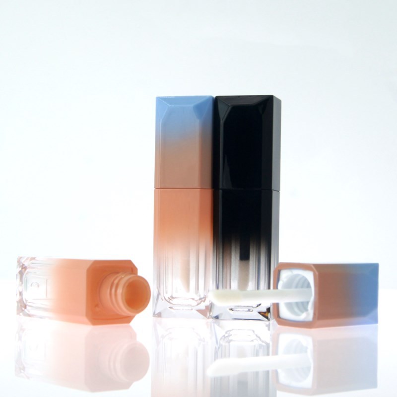 

5ml Gradient Color ipgloss Plastic bottle Containers Empty Clear ip gloss Tube Eyeliner Eyelash Container s