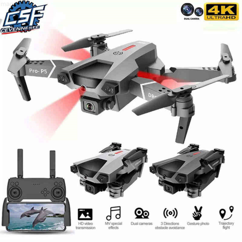 

UAV P5 4K, with HD FPV camera, foldable control helicopter, remote control, children's toys, new in 2021, No camera
