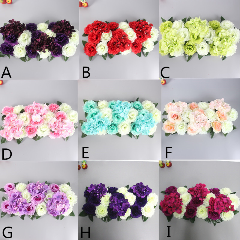 

1 Set artificia fower row DIY sik fower wedding arch road ead a various types decoration for home hote party decor DIY