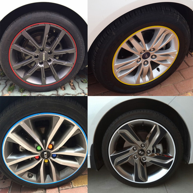 

Car wheel cover Modified protective tire rim trim Abrasion and scratch collision protection strip Color tape