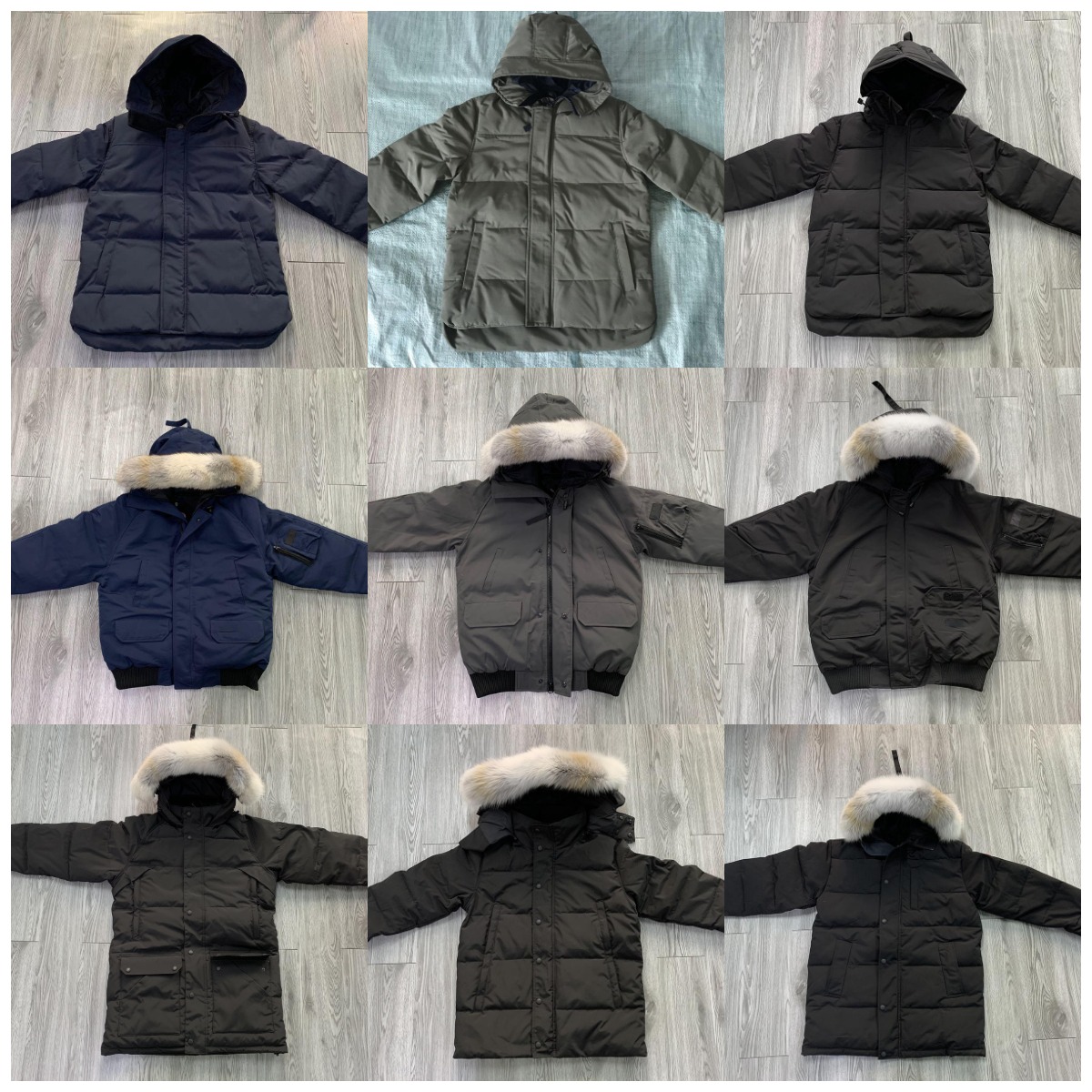 

Men Winter Down Jackets Chaquetas Thicken White Wolf Fur Fluffy hoodie hoodies Zippers Coat Manteau Outdoor Clssic Male Windproof Cold Warm Parkas E0806 Size XS-2XL, Dustbag