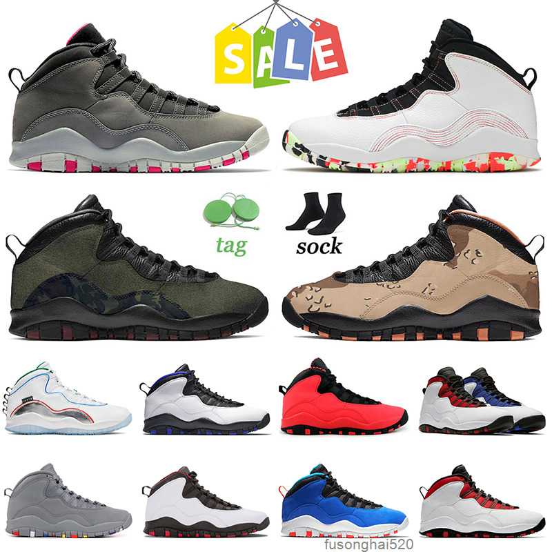 

Wholesale 10 10s Jumpman Basketball Shoes Mens Smoke Grey Ember Glow Woodland Camo Desert Wings Seattle GS Fusion Red Tinker Outdoor Sports JORDÁN, C11 powder blue