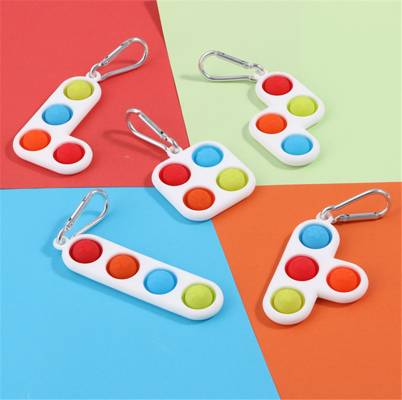 

Fidget Toys Montessori Simple Dimple Keychain Pendant Silicone Decompression