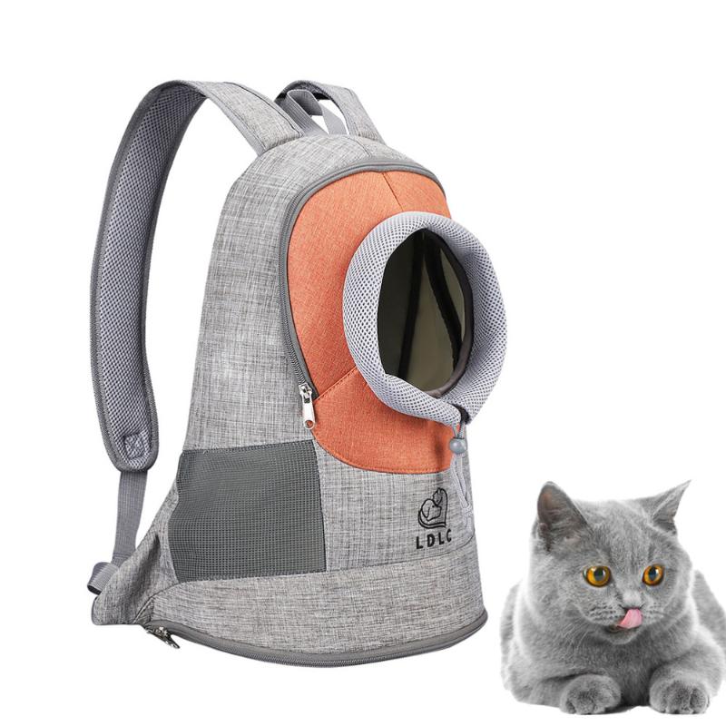 

1pc Pet Outdoor Backpack Breathable Carrier Cat Head Out Chest Bag Pouch Front - Size Dog Car Seat Covers