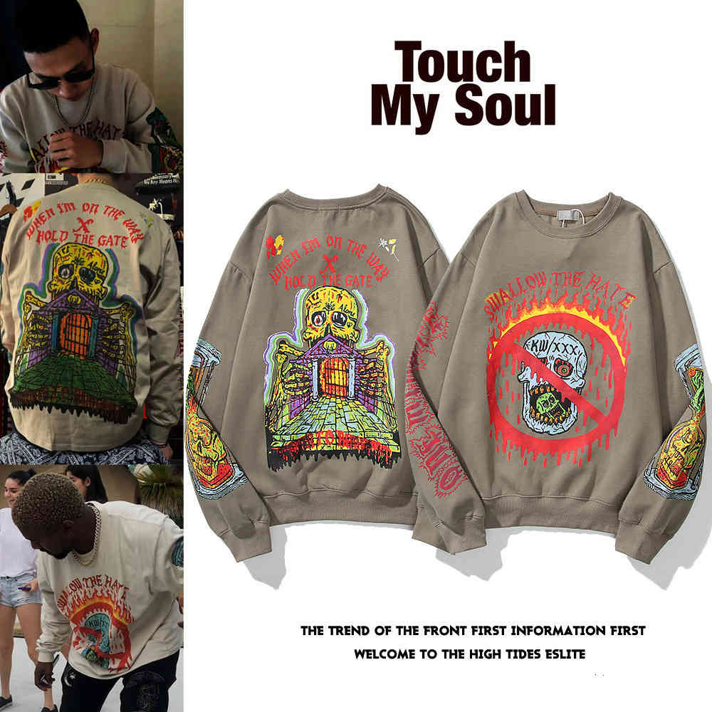 

High Quality Leisure Fashion album same skull palace Hoodie hip hop graffiti Plush jacket, Picture color