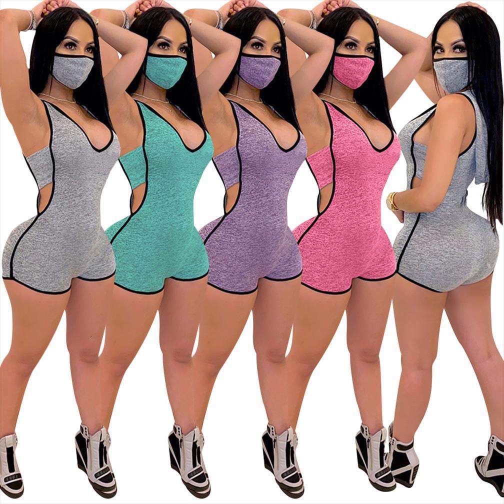 

hooded sleeveless playsuit fashion women romper sport bodycon tracksuit one piece summer jumpsuit clothing clubwear, Black;white