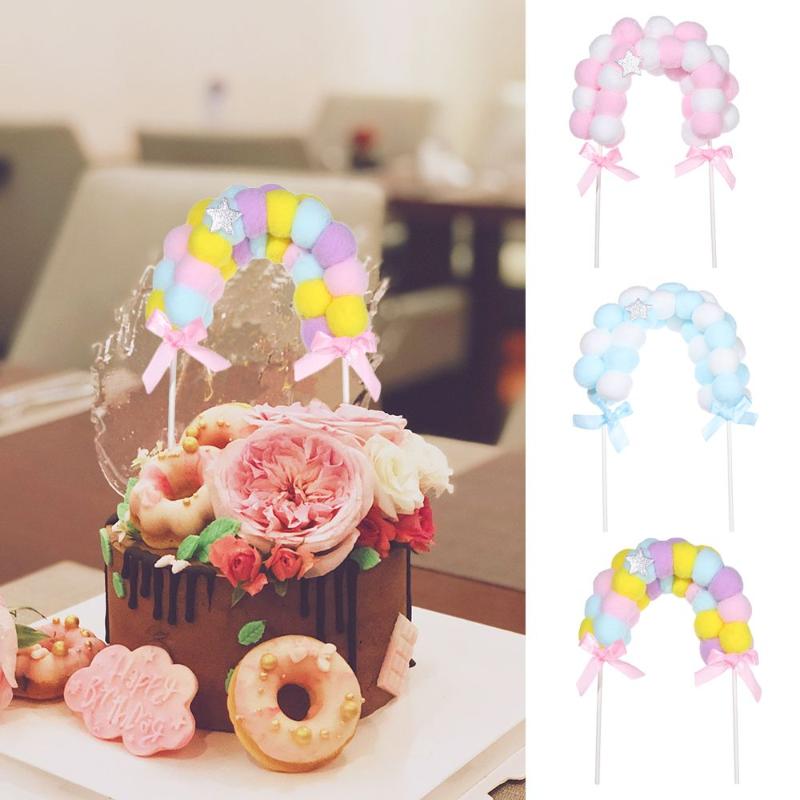 

Other Event & Party Supplies Plush Christmas Wedding Birthday Cake Ball Arch Topper Top Flags Pompom Cloud